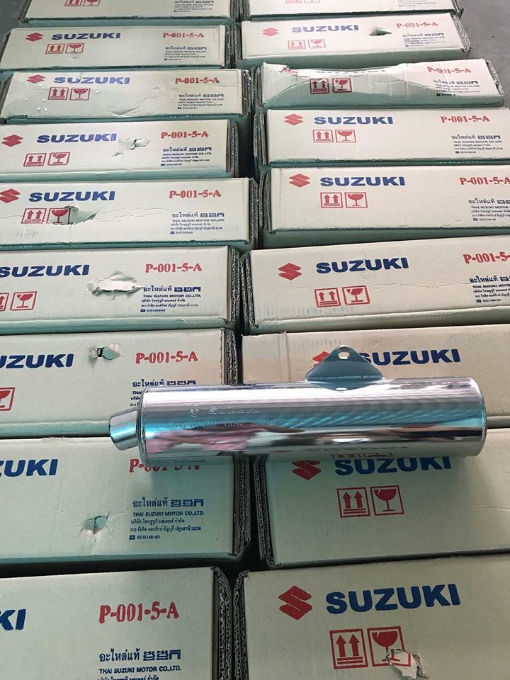 Lon pô 2 tiêu Suzuki Raider 2006 Thailan tiếng trầm, ấm không reng reng như pô Riader Việt Nam