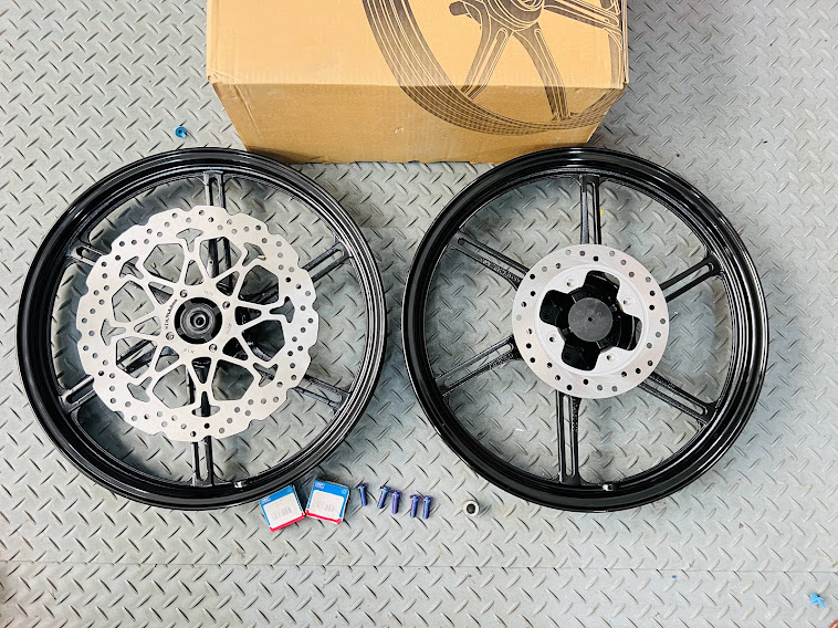 Trọn bộ mâm Excel Rim gắn Suzuki Satria Raider Fi